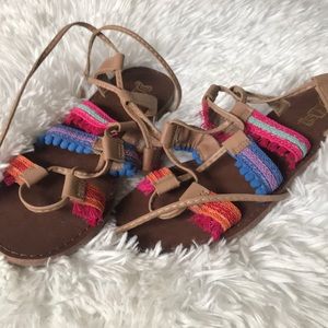 Fun and colorful gladiator sandals